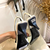 GUCCI 26S SLINGBACK 55 MM IN SOFT CREAM BEIGE CALFSKIN