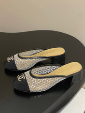 BUBBLE 30 MM IN BLACK FABRIC AND WHITE MESH