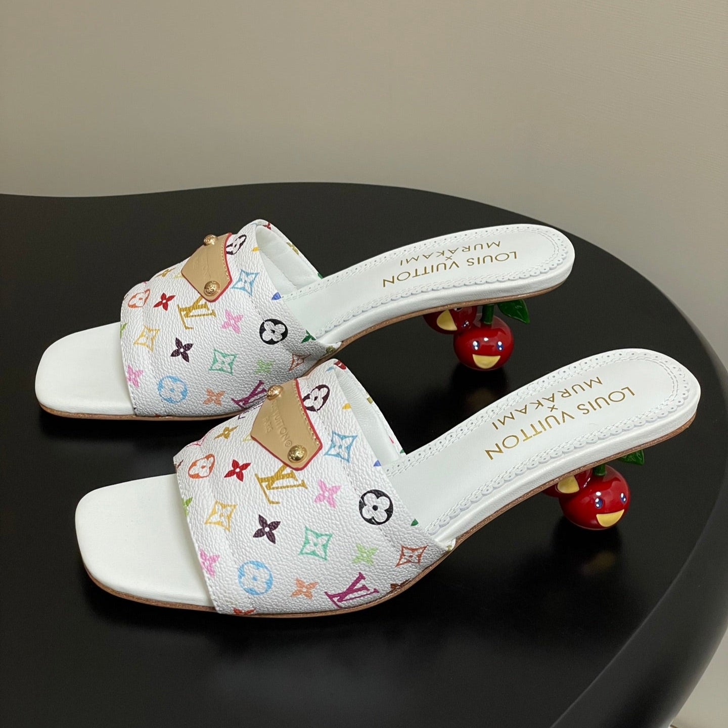 LV MURAKAMI HIGH-HEEL SANDALS 55MM IN MULTICOLOR MONOGRAM COATED CANVAS
