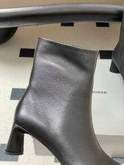 BALENCIAGA 25S ANKLE BOOTS 65 MM IN BLACK COW LEATHER