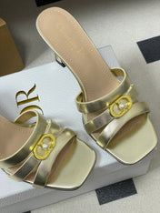 DIOR 26S HIGH HEEL SANDALS 80 MM IN GOLD CALFSKIN