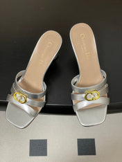 DIOR 26S HIGH HEEL SANDALS 80 MM IN SILVER CALFSKIN