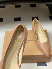 GIANVITO ROSSI 26S FLATS IN NUDE CALFSKIN
