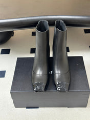 CHANEL 26S ANKLE BOOTS 60 MM IN BLACK CALFSKIN
