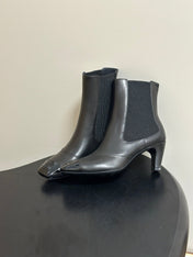 CHANEL 26S ANKLE BOOTS 60 MM IN BLACK CALFSKIN