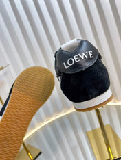 LOEWE 26S RUNNER 2.0 SNEAKERS IN BLACK FABRIC AND SUEDE