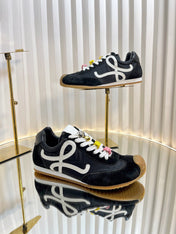 LOEWE 26S RUNNER 2.0 SNEAKERS IN BLACK FABRIC AND SUEDE