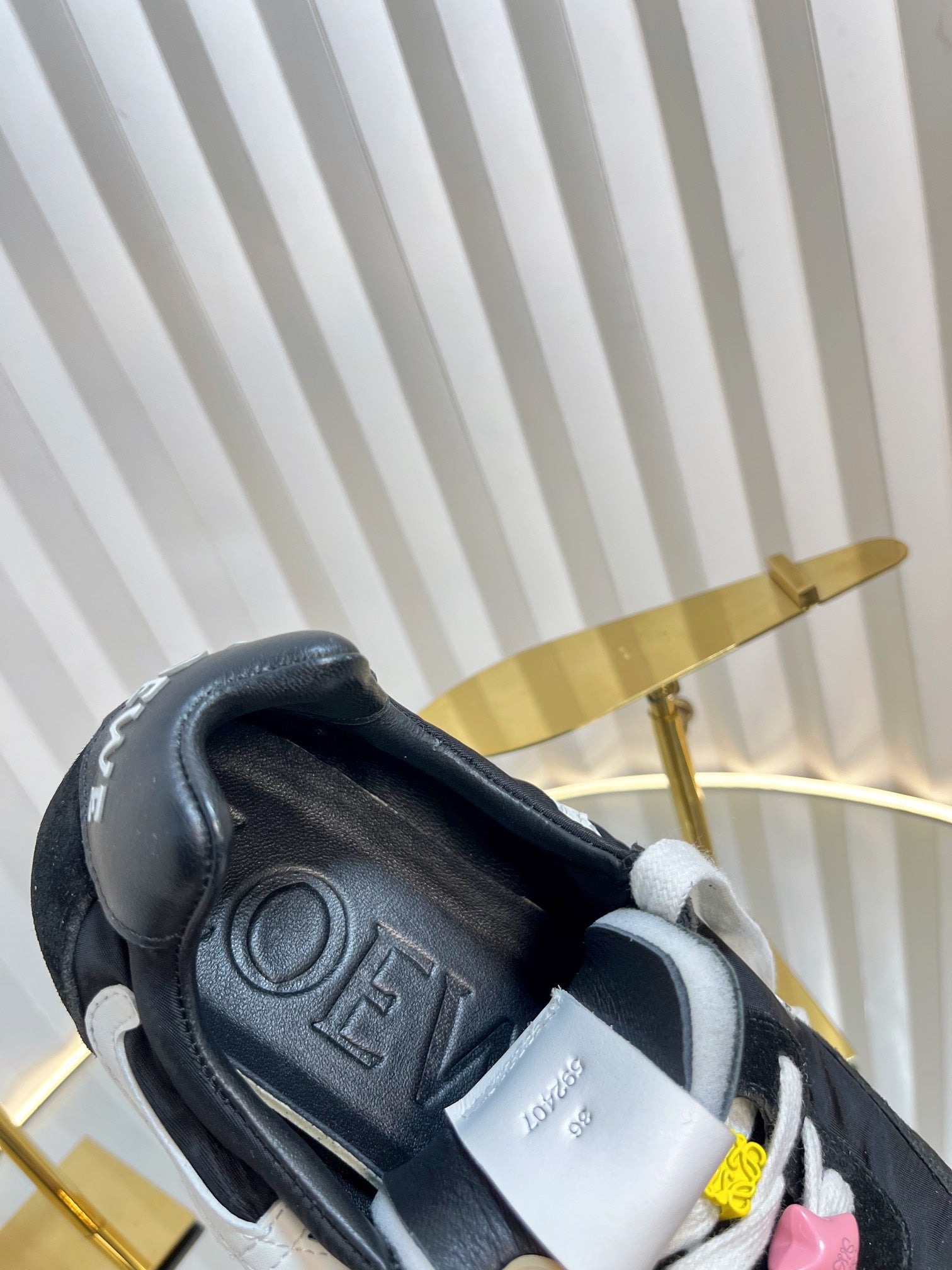 LOEWE 26S RUNNER 2.0 SNEAKERS IN BLACK FABRIC AND SUEDE