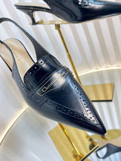 BOY SLINGBACK PUMP 35MM 25S IN BLACK CALFSKIN