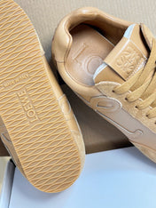 LOEWE 26S RUNNER 2.0 SNEAKERS IN BROWN CALFSKIN AND SUEDE