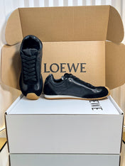 LOEWE 26S RUNNER 2.0 SNEAKERS IN BLACK CALFSKIN AND SUEDE