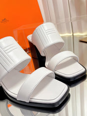 HM 26S MONICA 60 SANDAL IN WHITE CALFSKIN