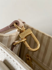 ONTHEGO 25 IN WHITE AND PINK MONOGRAM CALFSKIN