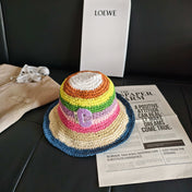 CELINE 26S RAINBOW WOVEN BUCKET HAT STYLE 7