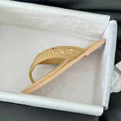 Double C Thong Sandals Lambskin Tan Brown