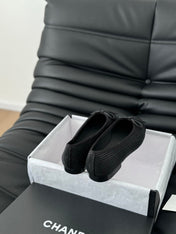 CLASSIC BALLET FLATS BLACK LAMBSKIN