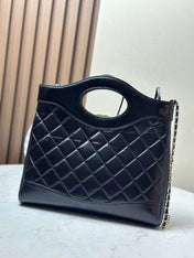 CHANEL 26S MINI SHOPPING BAG 32 IN BLACK LAMBSKIN