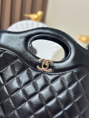CHANEL 26S MINI SHOPPING BAG 24 IN BLACK LAMBSKIN