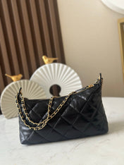 CHANEL 26S HOBO BAG 26 IN BLACK LAMBSKIN