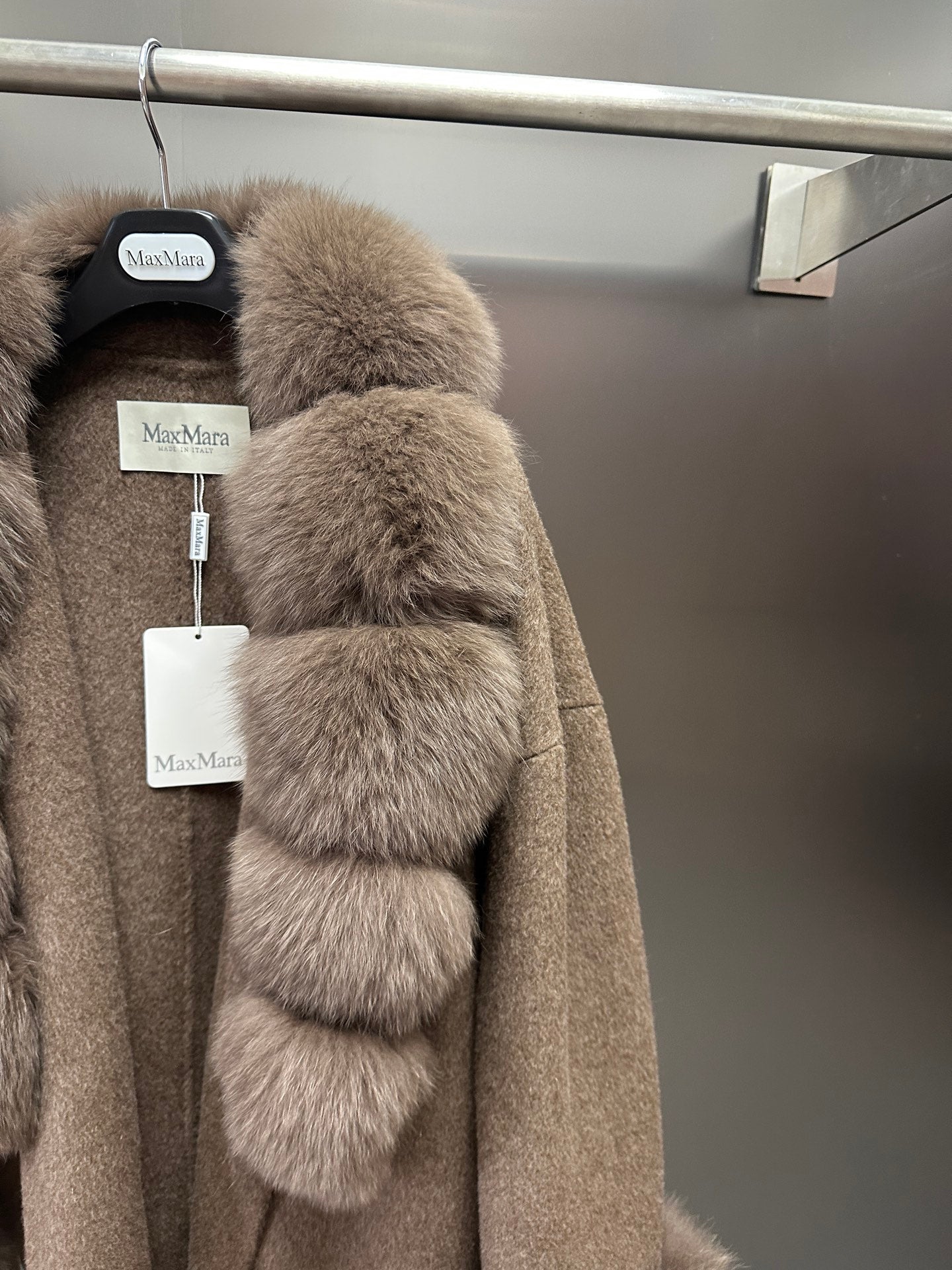 MAXMARA 26S FUR-TRIMMED WOOL JACKET 248