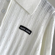 Miu 25 Polo T- Shirt White Wool 232683