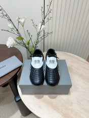 SOCCER SNEAKER IN BLACK MIX WHITE QUILTED LAMBSKIN