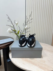 SOCCER SNEAKER IN BLACK MIX WHITE QUILTED LAMBSKIN