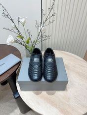 SOCCER SNEAKER IN BLACK QUILTED LAMBSKIN