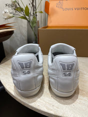 FOOTPRINT SOCCER SNEAKER IN WHITE CALFSKIN