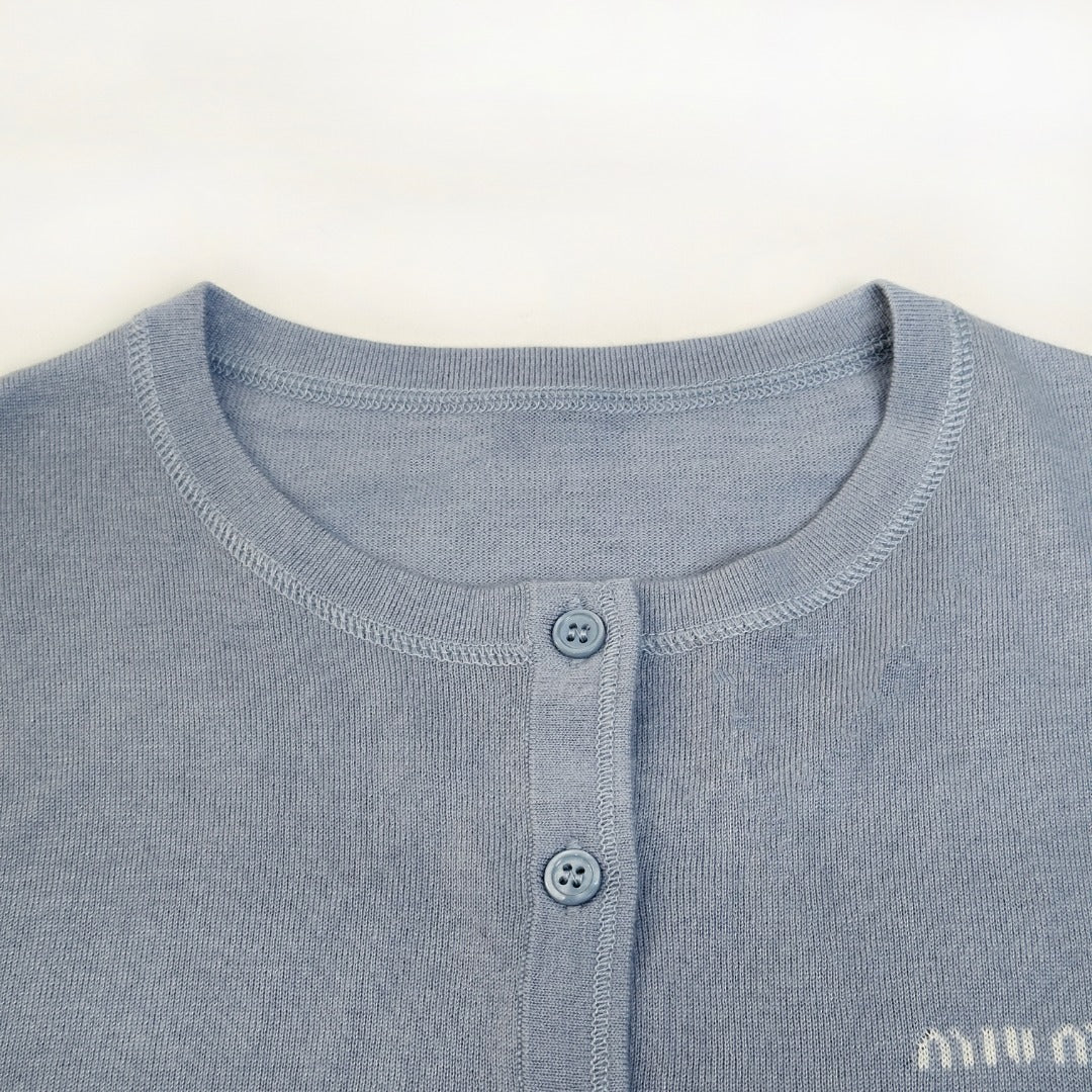 MIUMIU 26S HENLEY SWEATER 932