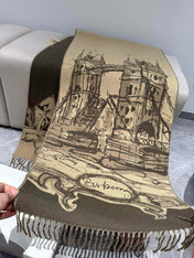 TOWER BRIDGE CASHMERE 210 CM SCARF SAND BROWN 410075