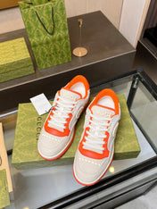 GG MAC80 TRAINER CREAMY WHITE AND ORANGE CALFSKIN