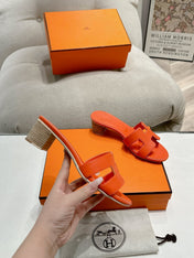 0ASIS SANDAL BRIGHT ORANGE CALFSKIN CLASSIC
