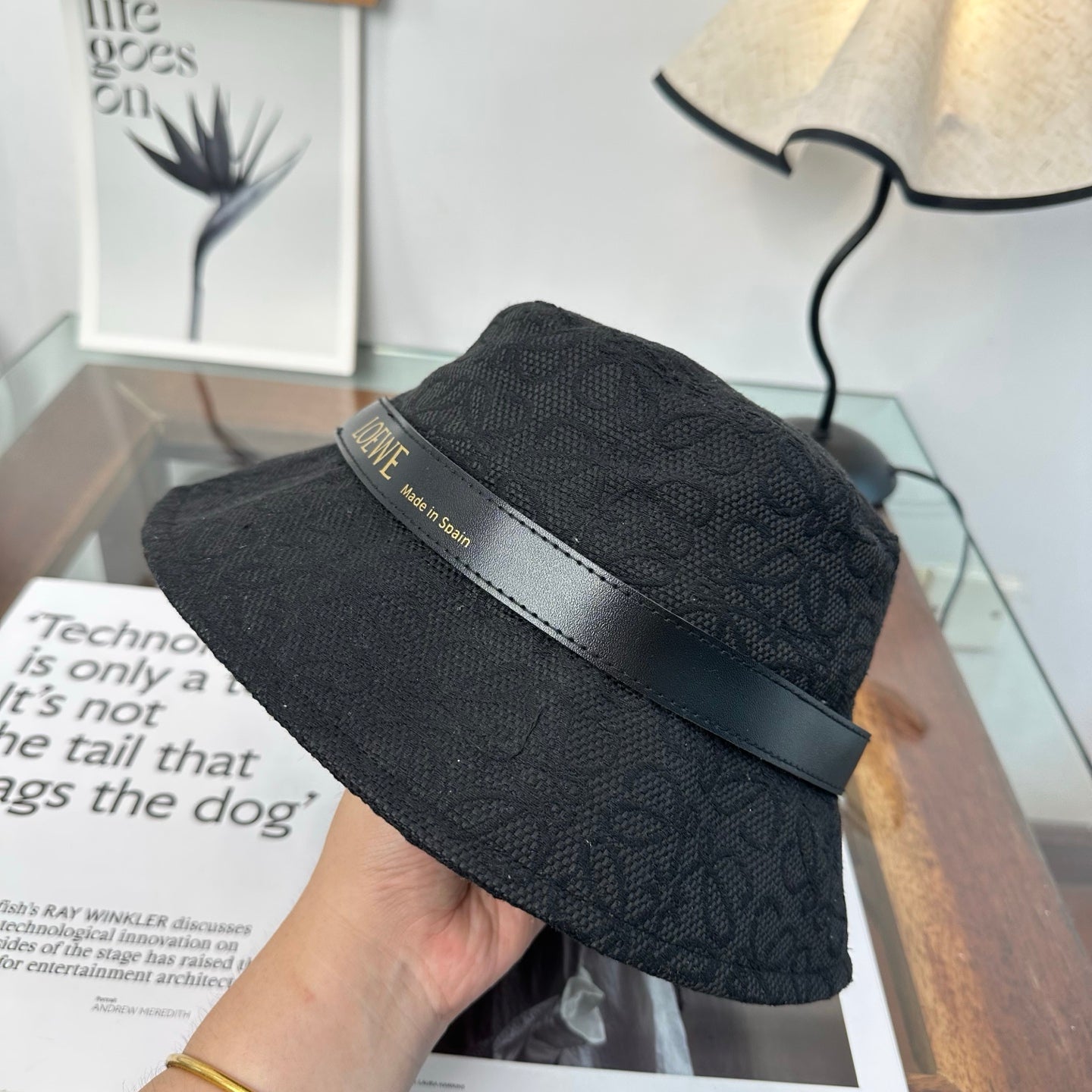 LOEWE 26S ANAGRAM JACQUARD BUCKET HAT STYLE 243