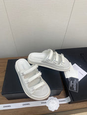 DAD SANDAL IN WHITE LAMBSKIN MULE