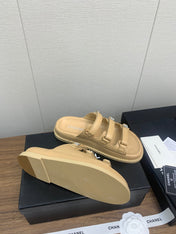 DAD SANDAL IN YELLOW CREAM LAMBSKIN MULE