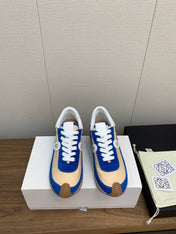 LW FLOW RUNNER SNEAKER COBALT-BEIGE SUEDE