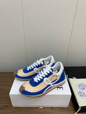 LW FLOW RUNNER SNEAKER COBALT-BEIGE SUEDE