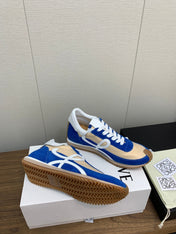 LW FLOW RUNNER SNEAKER COBALT-BEIGE SUEDE