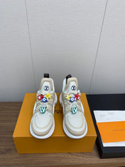 LV ARCHLIGHT SNEAKER BEIGE MIX CAMEL BROWN CALFSKIN