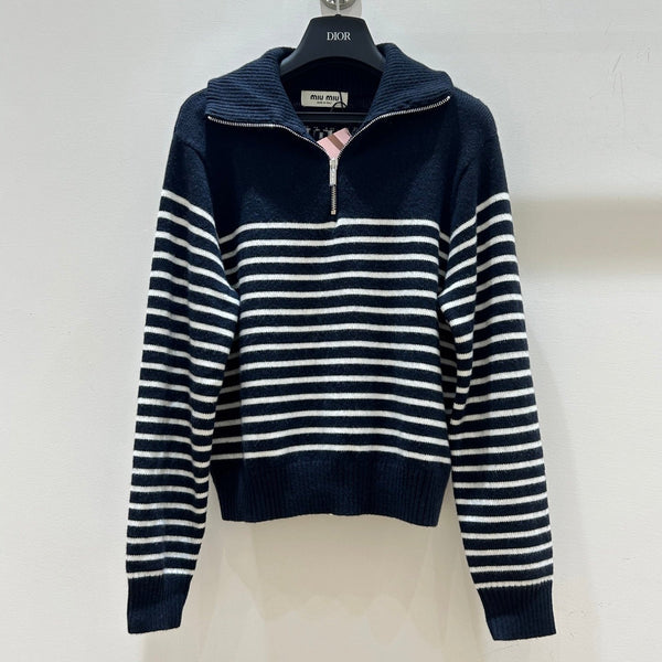 MIUMIU 26S HALF-ZIP SWEATER 1598