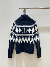 DIOR 25S PATTERNED TURTLENECK SWEATER 718