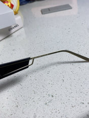 LOGO SUNGLASSES 560866 IN GOLD METAL BLACK LENS