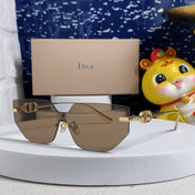 MONTAIGNE SUNGLASS 563193 IN GOLD METAL BROWN LENSES