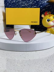 SKY RIMLESS TRIANGLE FRAME SUNGLASSES 566724 IN METAL