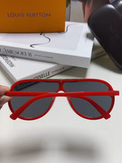 BLACKWOOD SUNGLASSES 567457 IN RED ACETATE GOLD METAL