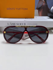 BLACKWOOD SUNGLASSES 567457 IN RED ACETATE GOLD METAL