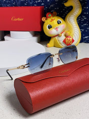 SIGNATURE C DE RECTANGULAR FRAME SUNGLASSES 533233 IN METAL