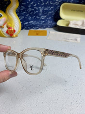 CAT EYE SUNGLASSES 570277 IN LIGHT BROWN CLEAR ACETATE EMBOSSED LOGO