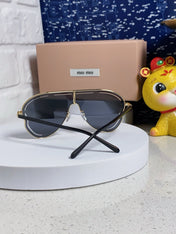 RUNWAY SUNGLASSES 571640 IN BLACK METAL BLACK LENSES